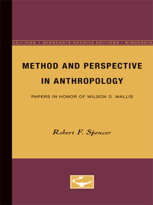 cover image of Method and Perspective in Anthropology